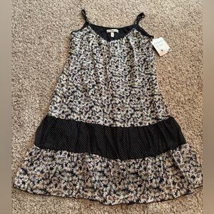 Accidentally In Love Black and White Floral Dress size M nwt